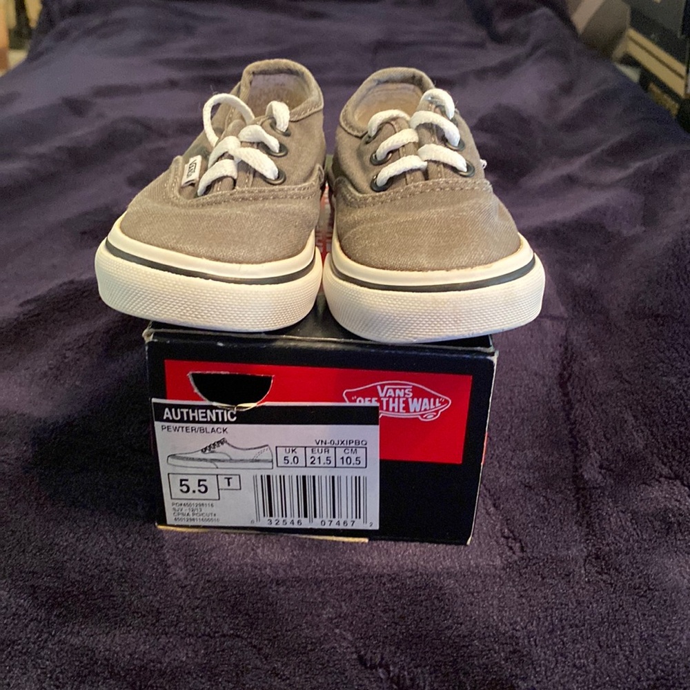 Infant size 5.5 grey vans